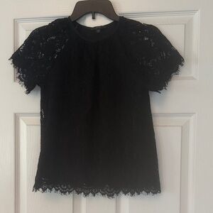 J. Crew Black Lace Blouse